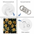 thumbnail image 4 of Sunflower Watercolor Shower Curtain, Waterproof Shower Curtains for Bathroom, Spring Botanical Garden Flowers Washable Fabric Bathtub Curtain Set Bath Decor with 12 Hooks Long 72"x84", 4 of 8