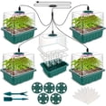 thumbnail image 2 of 5-Pack Seed Starter Kit with LED Grow Lights Indoor Propagation Trays with Adjustable Humidity Dome & Clear Seedling Trays Mini Greenhouse Seed Starting Set for Plants Vegetables Herbs Flowers, 2 of 7