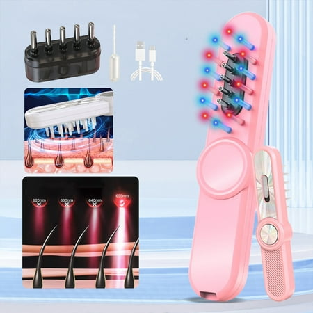 2 In 1 Hair Oil Applicator Electric Hair Brushes for Hair Growth Hair Oil Applicator Scalp Massager IPX7 Waterproof Oil Dispenser for Hair