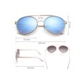 thumbnail image 2 of Round Sunglasses for Adult Female Women with Case, Brown Gradient Mirrored, 2 of 8