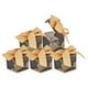 thumbnail image 5 of Caja de dulces de boda Hexagonal innovadora, caja de dulces pequeña y segura portátil para cumpleaños, Navidad, cinta dorada marrón, 50 Uds., 5 of 14