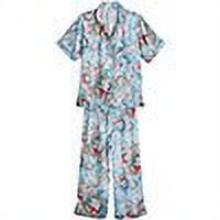 

Floriana Women s Rose Garden Summer Pajamas - Blue Floral 2 Piece Pajama Set - 1X