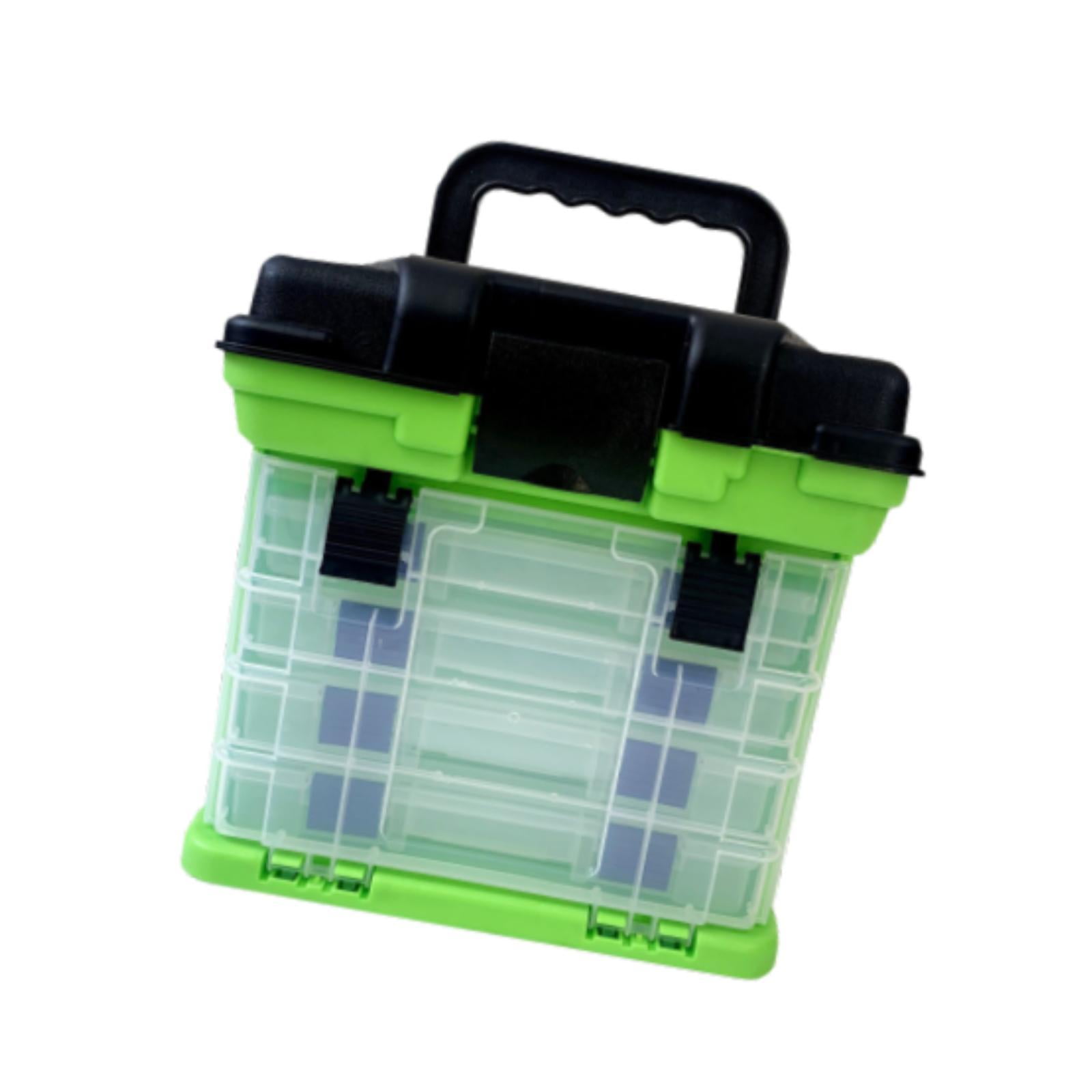 colaxi Fishing -Tackle Box with Removable Partition Walls of Portable Tackle Tablet Tablet Velimnut Accessories Warehouse Container for Amateur Anglers Green
