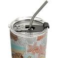 thumbnail image 3 of 20oz Beach Gifts for Women, Beach Lover Gifts, Beachy Gifts for Women, Beach Themed Gifts, Valentines Day Gifts for Her, Ocean Gifts Beach Tumbler Cup, Insulated Travel Coffee Mug with Lid, 3 of 6