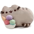 thumbnail image 1 of Peluche Pusheen Gato Snackables GUND con Helado de Colores 12pulg Felpa Suave Infantil Gris GUND GD-855632, 1 of 2