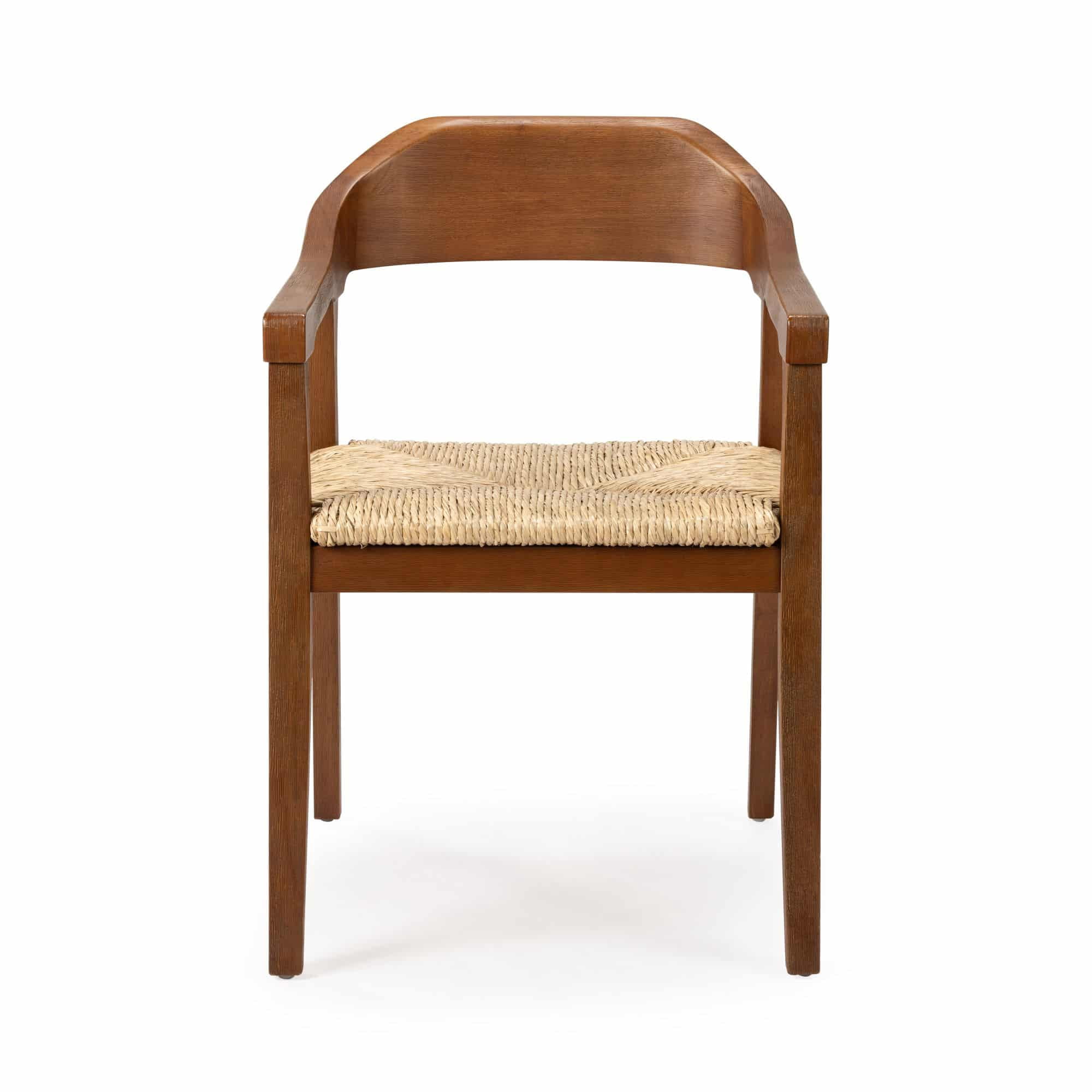 Rasmus Dining Rush Armchair - Chestnut Wire-Brush Finish