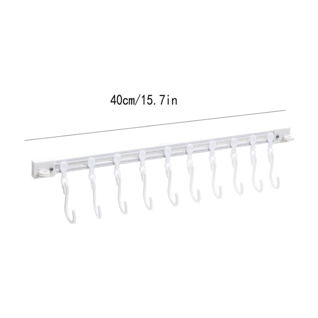 Birdeem Multifunctional Slide Rail Hook Kitchen Storage Sliding Track Hook