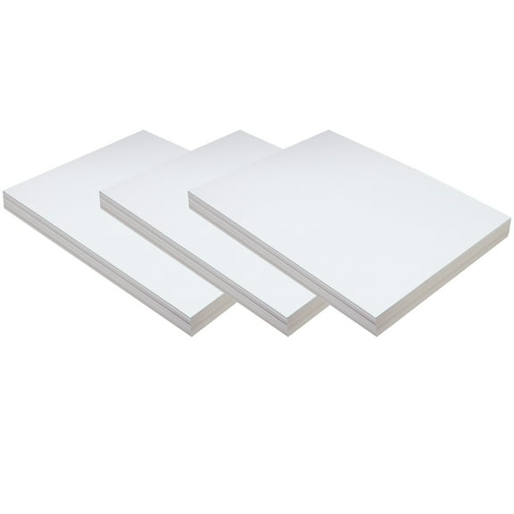 Pacon Medium Weight Tagboard, White, 9" x 12", 100 Sheets Per Pack, 3 Packs