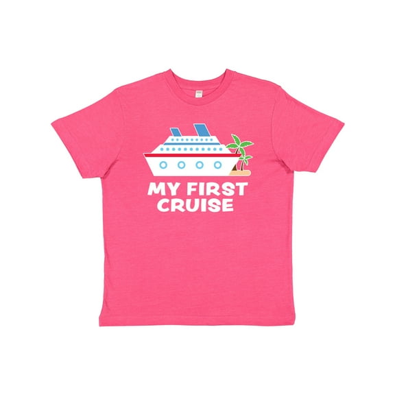Inktastic My First Cruise with Cruise Ship and Palm Trees Youth T-Shirt