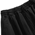 thumbnail image 5 of Mens Cotton Cargo Pants Baggy Vintage Drawstring Waist Multi Pocket Outdoor Hiking Trousers Black XL, 5 of 7