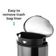 thumbnail image 6 of Home Zone Living Kitchen Trash Can with Slow Close Lid and Step Pedal, Stainless Steel, 6 of 7