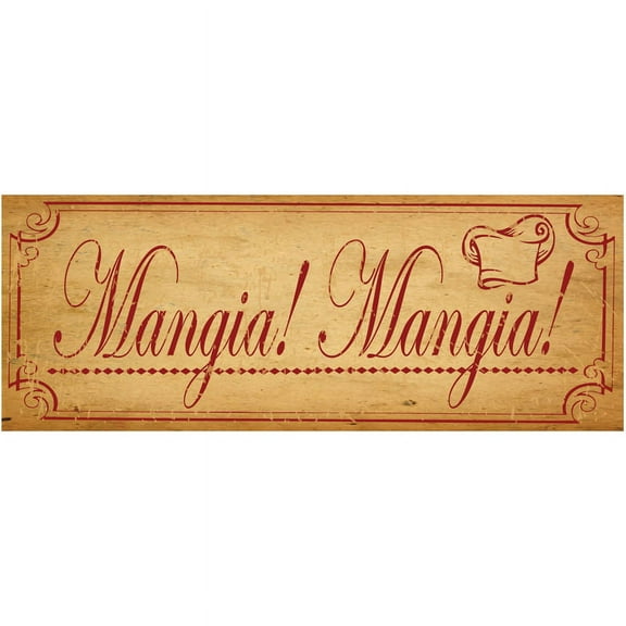 Mangia, Mangia Metal Sign