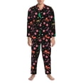 thumbnail image 3 of Balery Disco Mirror Ball Pijama para Hombre de Dos Piezas con Manga Larga, Conjunto de Dormir y Descanso Suave con Bolsillos-Large, 3 of 7