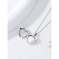 thumbnail image 5 of CACA LADY Locket Necklace 925 Sterling Silver Sunflower Heart Shaped Locket Necklace That Holds 2 Pictures, You Are My Sunshine, 5 of 6
