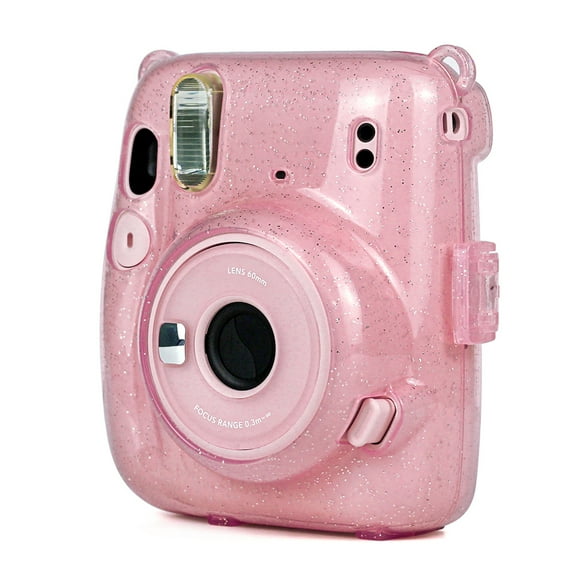 KAKOWELY camera bag for mini11 1PC Transparent Storage Case Flashing Protective Cover Scratch Proof Camera Cover Stylish Camera Bag Compatible for Mini11 (Pink)