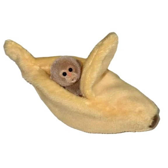 4.72" Monkey Banana Plush Doll Sweet Soft Stuffe Stuffe Monkey Plush Toy Lovely Cuddle Plushie Birthday Gift