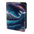 thumbnail image 2 of Pofeuu Vintage Colorful Patterned Dolphin Print Travel Document Organizer Passport Holder Men Women for Family (6.5 in x 4.5 in),Wallet Holder Credit Card Clutch Bag Case, 2 of 5