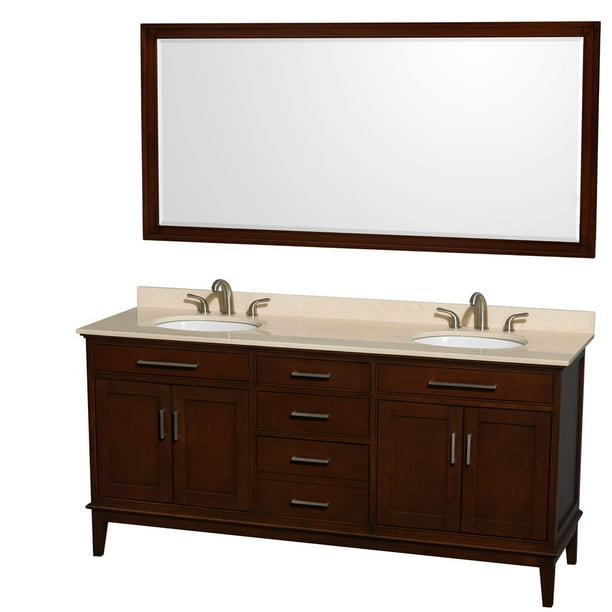 Wyndham Collection Hatton 72 inch Double Bathroom Vanity ...