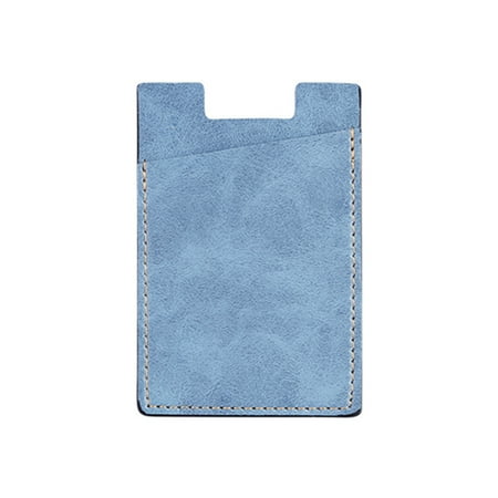 AkoaDa Adhesive Pu Leather Credit Card Pocket Money Pouch Holder Back Phone Pouch For Cell Phone Back Stickers Card Package(3.6*2.4Inch)