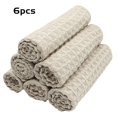 thumbnail image 3 of POINTERTECK Microfiber Cleaning Rag Pack of 6 Super Absorbent Scouring Pad with Lanyard Streak Free 30*30 cm Solid Color, 3 of 6