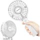 thumbnail image 1 of White - Mini pocket fan, 3 speeds, 10 hours running time, rechargeable battery powered, foldable and cooling. Great electric fan for travel, outdoor, office and home use., 1 of 5