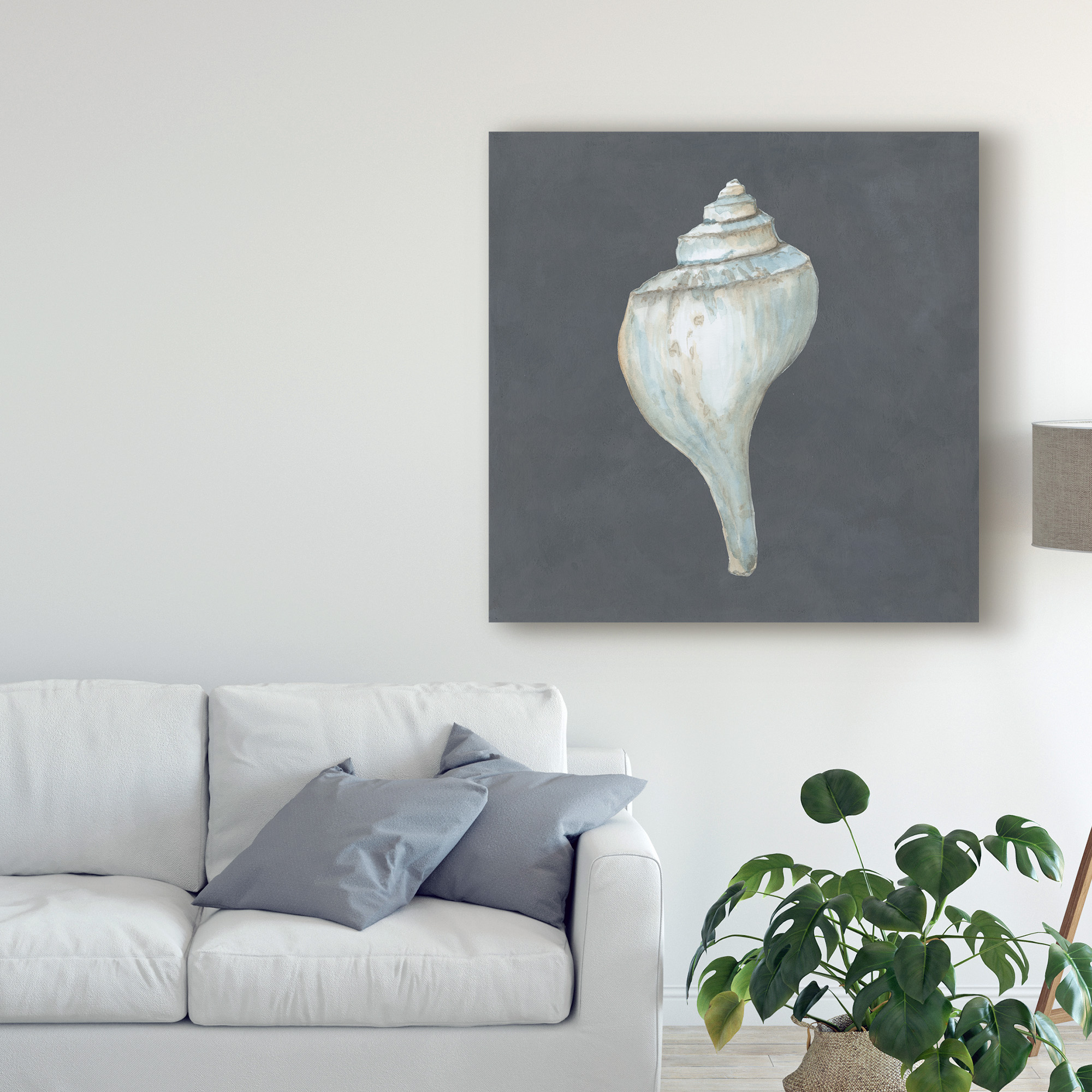 Trademark Fine Art 'Shell on Slate IV' Canvas Art by Megan Meagher
