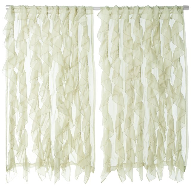 Cortinas de gasa transparente con volantes de la colección Sweet Home