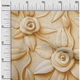 thumbnail image 2 of oneOone Polyester Spandex Light Yellow Fabric Florals Craft Projects Decor Fabric Printed By The Yard 56 Inch Wide, 2 of 4