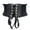 Black-Ruffles, variant on Womens Wide Elastic Lace-up Waist Belt Adjustable Leather Cinch Corset Waistband