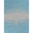 thumbnail image 1 of Unique Loom Outdoor Modern Gradient Area Rug 9' x 12' Rectangle Aqua Blue/Beige, 1 of 2