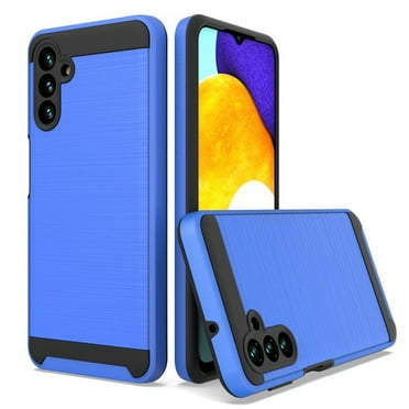Brushed Textured Hybrid Armor Case for Samsung Galaxy A13 5G - Blue