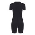 thumbnail image 7 of Sholeno Womens Boyleg One Piece Rashguard Padded Swimsuit UPF 50+ Zip Up Surfing Swimwear Wetsuits Black Hot Pink M, 7 of 7