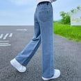 thumbnail image 5 of Mikilon Kids Denim Pants Size 8-14 Years Solid Color Elastic Waist Baggy Pants Comfortable Casual Long Pants, 5 of 6