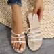 thumbnail image 5 of Amzcrzy Zapatos de mujer,Zapatos de mujer,Zapatillas de mujer, Sandalias de verano con puntera abierta y decoración de perlas para mujer Sandalias Mujer Zapatillas De Casa, 5 of 7