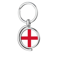 thumbnail image 1 of england national flag eu country Rotating Keychain Metal Keyring Holder, 1 of 2