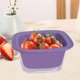 thumbnail image 4 of 1 cesta de drenaje doble grande de plástico para fregadero,cesta de filtro para almacenar verduras y frutas,organizador de cocina apto para alimentos (morado) Rkxzt, 4 of 9