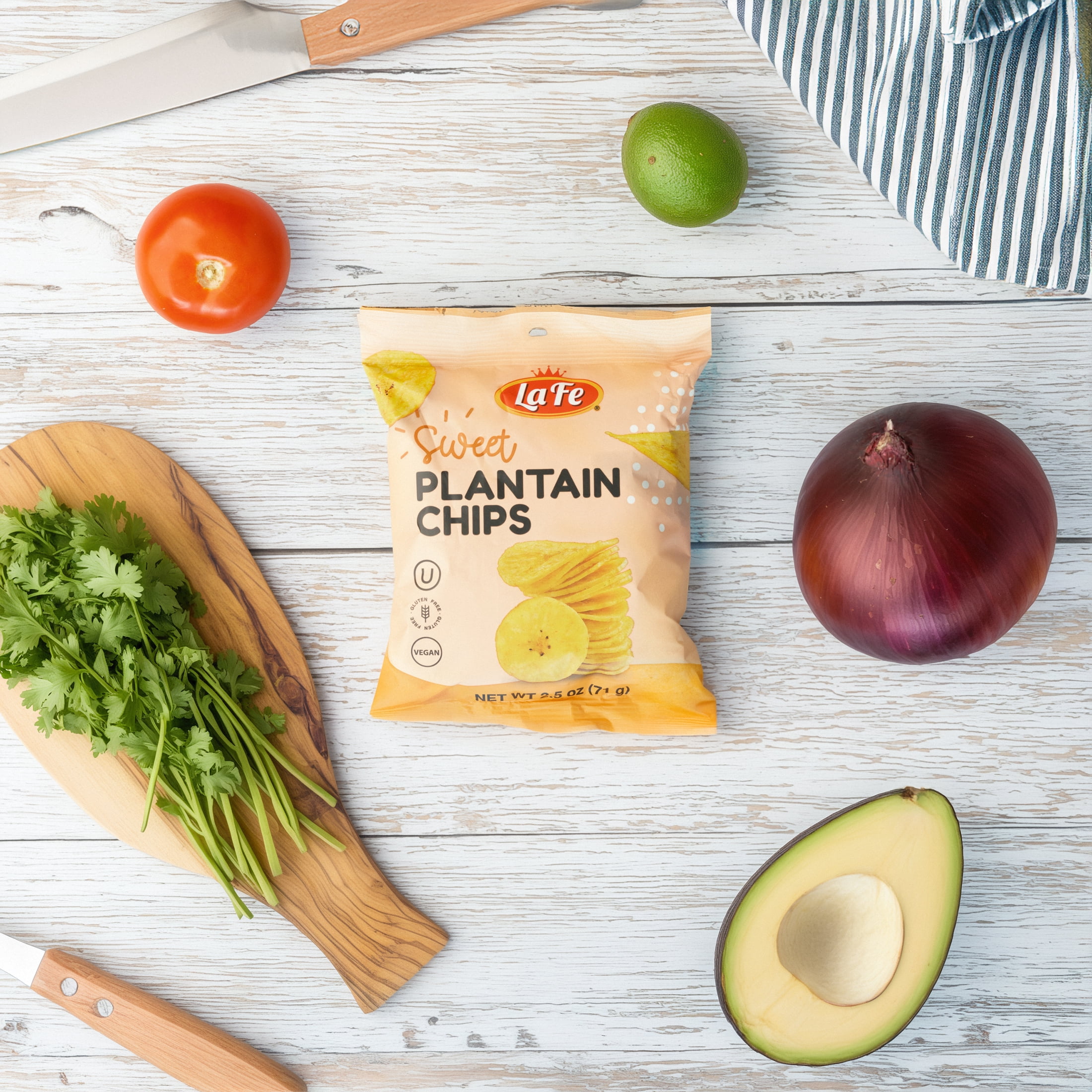 La Fe Chips Plantain Chips, 24 pack, 3 oz Bag