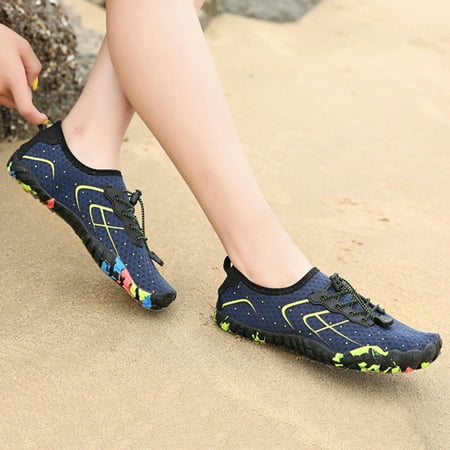

Cathalem Men And Women Swimming Shoes Light Swimming Shoes Wading Diving Beach Shoes Women Yoga Sneaker Roller Skates for Women Blue 7