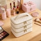 thumbnail image 5 of Bolsa de aseo, bolsa de mano, bolsa de maquillaje para mujer, para acampar, juegos de manicura, juego de brochas Caqui, 5 of 8