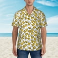 thumbnail image 2 of Balery Beer Camisas hawaianas de manga corta para hombre, camisas playeras de corte holgado, camisas de vacaciones con botones,Small, 2 of 7