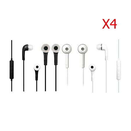 JustJamz In-Ear Earphones with Samsung Galaxy S3, S4, S5, S6, S7 in-Line Mic and Volume Control compatible with Samsung Galaxy S3, S4, S5, S6, S7 and Android (Black and White 4