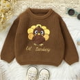 thumbnail image 6 of XIMIN Toddler Baby Boy Girl Halloween Sweater Thanksgiving Outfit Long Sleeve Pumpkin Warm Pullover Cut Sweatshirt Knitwear Knitted Fall Winter Clothes, 6 of 6