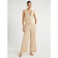thumbnail image 2 of Scoop Women's and Women's Plus Linen Blend V-Neck Button Vest, Sizes XS-4X, 2 of 5