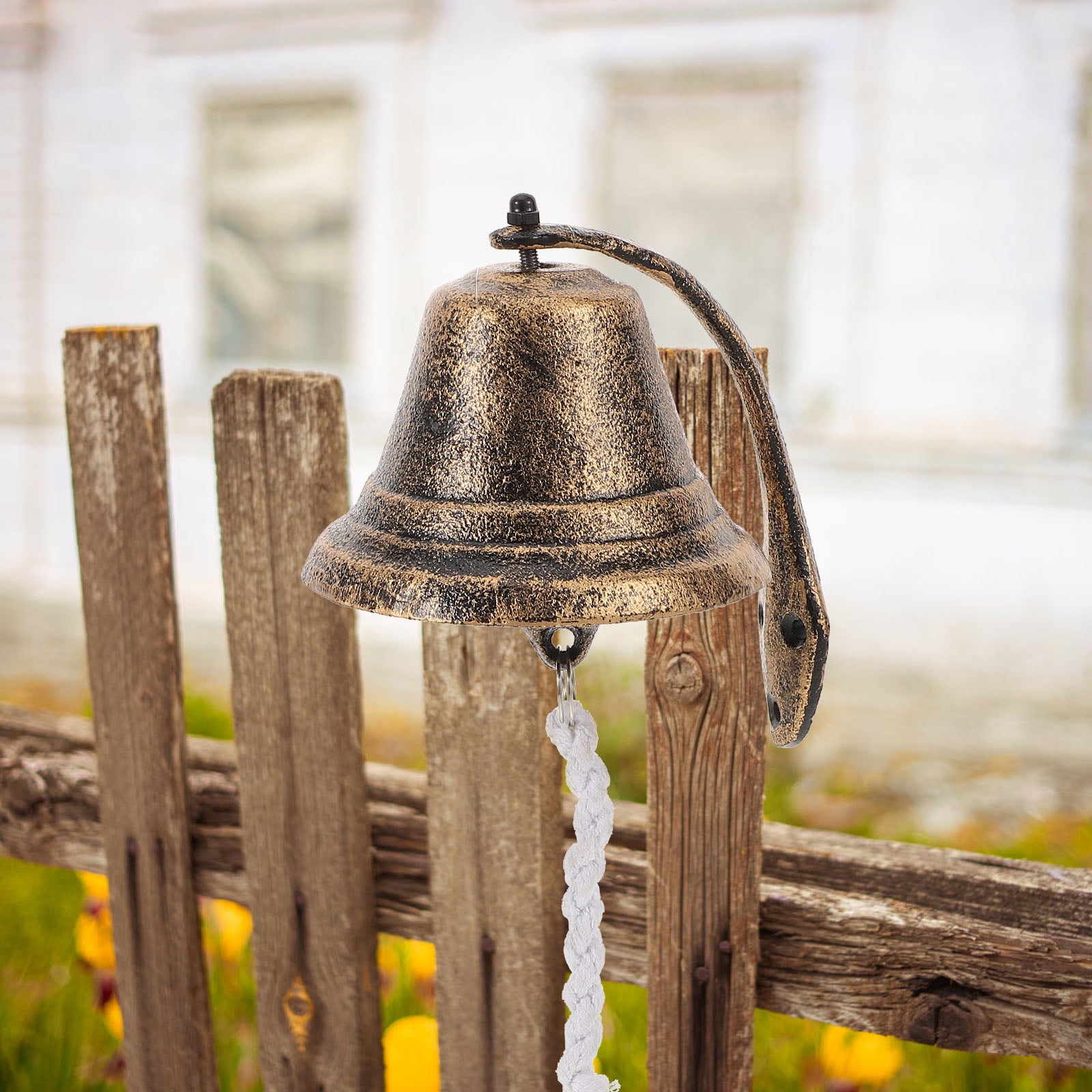 OUNONA Outdoor Bell Indoor Dinner Wall Mounted Door Bell Cast Iron Bell Wall Mounting Bell