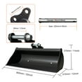 thumbnail image 2 of HUAYEE 800mm Toothless Bucket with Pins – Heavy-Duty Attachment for 1-1.8 Ton Mini Excavator.in-Stock in The US, 90MM/3.54in Span, 25MM/0.98in Hole Diameter, 90MM/3.54in Central Wheelbase, 2 of 11