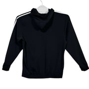 adidas Men’s 3-Stripe Woven Track Jacket Size M Black-White Full Zip Hooded
