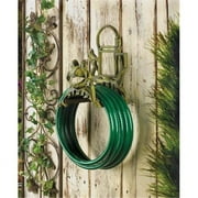 Cast Iron Frog and Watering Can Hose Caddy