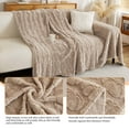 thumbnail image 4 of Eurhowing Velvet Couch Cover, Non-Slip Sofa Slipcover Blanket, Soft Cozy Washable Furniture Protector for Pets & Family, 71"×150" Khaki, 4 of 10