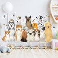 thumbnail image 5 of Un conjunto de lindos perros Pegatinas de pared Etiqueta de la pared Decoración de la pared para la sala de estar Dormitorio Oficina JAMW Sencillez, 5 of 5