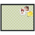 thumbnail image 2 of PinPix 28x22 Custom Cork Bulletin Board Argyle Light Yellow Poster Board Has a Fabric Style Canvas Finish, Framed in Argyle Light Yellow, by ArtToFrames (PinPix-642), 2 of 6
